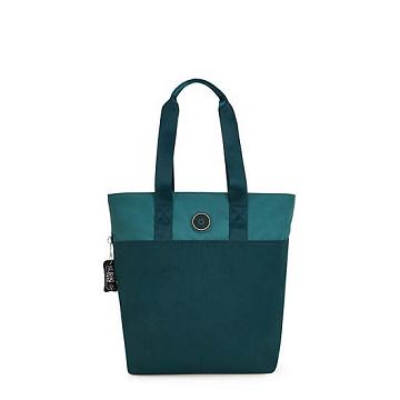 Kipling Hanifa 15" Tote Bag Laptop Bags Bold Emerald | AU 1297QM